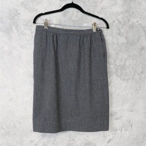 1950s Grey PENDLETON Knee Length Skirt w/ Pockets